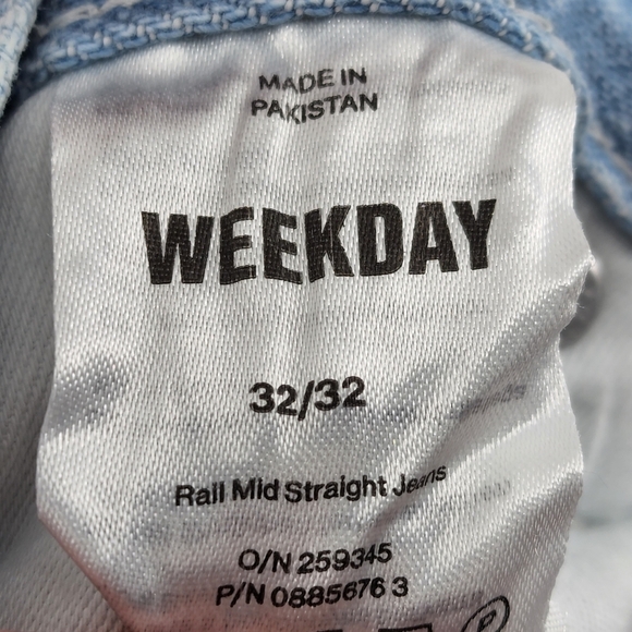Weekday Women's Rail Mid Straight Jeans - 32/32 - Picture 7 of 8